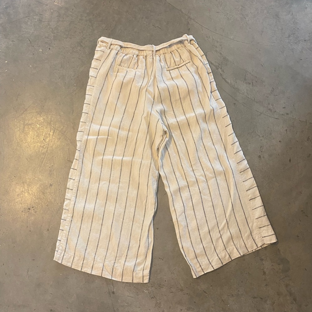 Anthropologie belted linen ankle pants - Picture 2 of 5